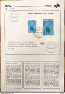 Brochure Brazil Edital 1976 19 Tribute To Sesc And Senac With CPD And CBC SP Stamp - Cartas & Documentos