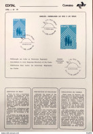 Brochure Brazil Edital 1976 19 Tribute To Sesc And Senac With CBC Stamp Joao Pessoa - Cartas & Documentos