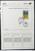Brochure Brazil Edital 1976 18 Military Athletics With Stamp Superimposed CPD Juiz De Fora - Cartas & Documentos
