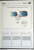 Brochure Brazil Edital 1976 16 Nursing Health With Stamp CPD SP - Cartas & Documentos