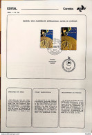 Brochure Brazil Edital 1976 18 Military Athletics With Stamp CPD SP - Cartas & Documentos