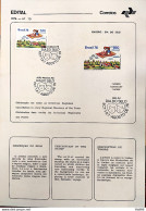 Brochure Brazil Edital 1976 15 Stamp Day With Stamp CBC PB - Cartas & Documentos