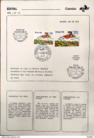 Brochure Brazil Edital 1976 15 Stamp Day Carpet With Stamp CPD And CBC DF Brasilia - Cartas & Documentos