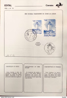 Brochure Brazil Edital 1976 14 Laguna Lighthouse City Trientenario With Stamp CPD Juiz De Fora - Cartas & Documentos