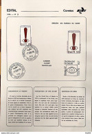 Brochure Brazil Edital 1976 05 World Blind Health Day Eye With CPD Stamp PB - Cartas & Documentos