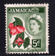 Jamaica 1956 QEII 5d Ackee. SG 165. Used - Jamaica (...-1961)