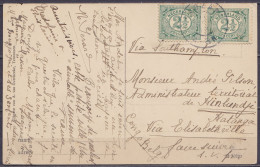 Pays-Bas - CP Affr. 5c Càd CADZAND /? SEPT 1913 Pour Administrateur Territorial à KIMBUNDJI Katanga Congo Belge Via  Sou - Cartas & Documentos