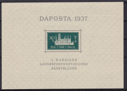 Danzig MiNr. Block 1bIII, Abart III, Postfrisch, Luxus - Mint