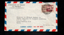 MEXIQUE SEUL SUR LETTRE A EN TETE  POUR LA FRANCE 1953 - Mexico