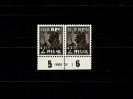 Berlin MiNr. 1 HAN Auf Unterrandpaar, Postfrisch, **, BPP Signatur - Unused Stamps
