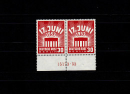 Berlin MiNr. 111 HAN Auf Unterrandpaar, Postfrisch, ** - Unused Stamps