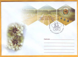 2009  Moldova Moldavie Moldau.  FDC  Beekeeping. Bees. Hive. Flowers. Cover Mint - Honeybees