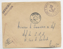 MORBIHAN LETTRE LORIENT PPAL 9.4.1955 + GRIFFE OFFICIEL TELEMAQUE  + MARINE NATIONALE - Scheepspost