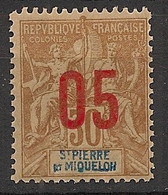 SPM - 1912 - N°YT. 99 - Type Groupe 05 Sur 30c - Neuf Luxe ** / MNH / Postfrisch - Unused Stamps