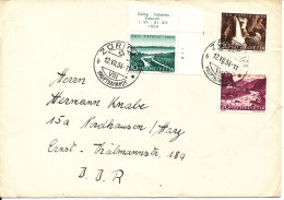 Switzerland Cover Sent To Germany DDR Zürich 12-7-1954 With Good Pro Patria 1954 Stamps - Lettres & Documents