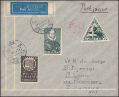 KLM-Flugpost Postjager/Pelikaan Amsterdam-Palembang 9.12.33, Ab GRONINGEN 6.12. - Airmail