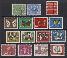 375-389 Bund-Jahrgang 1962 Komplett Postfrisch ** - Jaarlijkse Verzamelingen