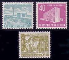 121-123 Berliner Bauten 1954, 3 Werte - Satz Postfrisch ** - Unused Stamps