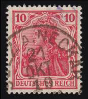 86 IIf Germania 10 Pf. Deutsches Reich Kriegsdruck, O Geprüft - Gebruikt