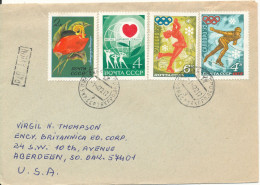 USSR Cover Sent Air Mail  To USA 1-4-1972 With More Topic Stamps - Covers & Documents