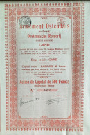 Oostendsche Rederij (1921) Gent - Action De Capital De 500 Francs - Industry