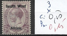 SUD OUEST AFRICAIN 3 * Côte 0.50 € - Africa Del Sud-Ovest (1923-1990)