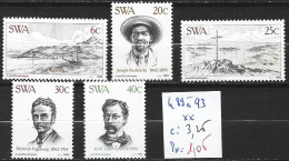 SUD OUEST AFRICAIN 489 à 93 ** Côte 3.25 € - Africa Del Sud-Ovest (1923-1990)