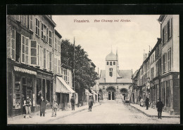 CPA Vouziers, Rue Chanzy Avec L'Église  - Vouziers