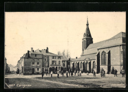 CPA Carignan, L'Église Avec Strasse  - Altri & Non Classificati