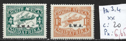 SUD OUEST AFRICAIN PA 3-4 ** Côte 20 € - Africa Del Sud-Ovest (1923-1990)