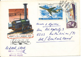 USSR Cover With Topic Stamps  And LOCOMOTIVE Cachet Sent To Germany 27-4-1985 - Brieven En Documenten