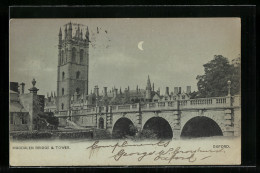 Moonlight Pc Oxford, Magdalen Bridge & Tower  - Oxford