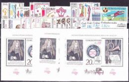 ** Tchécoslovaquie 1986 Mi 2847-2894+Bl.67-8 A-C (Yv 2661-2706+BF 71-2), (MNH)** L'année Complete - Volledig Jaar