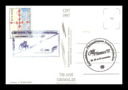 3 06	2 03	MONACO 97	- Exposition Philatélique Internationale - Postmarks