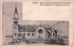 Remicourt - POUSSET - Agrandissement Et Resrtauration De L'église - Plan Dressé Par M J Vaessen Architecte - 1912 - Remicourt