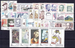 ** Tchécoslovaquie 1991 Mi 3074-3108 (Yv 2874-2908), (MNH)** L'année Complete - Full Years