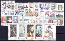 ** Tchécoslovaquie 1991 Mi 3074-3108 (Yv 2874-2908), (MNH)** L'année Complete - Volledig Jaar