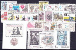 ** Tchécoslovaquie 1992 Mi 3109-3137+Bl. 96 (Yv 2909-2936+BF 89), (MNH)** L'année Complete - Volledig Jaar