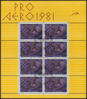 SCHWEIZ BUNDESPOST 1196KB **, 1982, Pro Aero Im Kleinbogen (8), Ersttags-Sonderstempel, Pracht, Mi. 30.- - Oblitérés