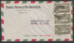 Mexico: 1947, LuPo- Fernbrief In MeF, Nach Luzern / Schweiz,  Tagesstpl.  MEXICO D. F. - Mexico