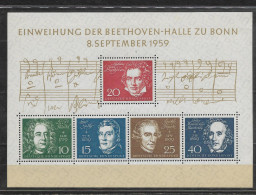 GERMANIA FEDERALE - 1959 - BEETHOVEN HALLE DI BONN. - Unused Stamps