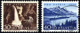 SCHWEIZ BUNDESPOST 600/1 O, 1954, 30 Und 40 C. Seen Und Wasserläufe, 2 Prachtwerte, Mi. 23.- - Oblitérés