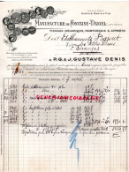 53 - FONTAINE-DANIEL - FACTURE MANUFACTURE DE FONTAINE-DANIEL- GUSTAVE DENIS- TISSAGE TEINTURERIE  1936 - Textile & Clothing