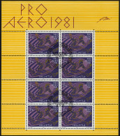 SCHWEIZ BUNDESPOST 1196KB **, 1982, Pro Aero Im Kleinbogen (8), Ersttags-Sonderstempel, Pracht, Mi. 30.- - Oblitérés