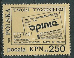 Poland SOLIDARITY (S017): KPN OPINIA Press - Solidarnosc-Vignetten