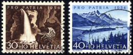 SCHWEIZ BUNDESPOST 600/1 O, 1954, 30 Und 40 C. Seen Und Wasserläufe, 2 Prachtwerte, Mi. 23.- - Used Stamps