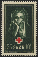 SAARLAND 304 **, 1951, 25 Fr. Rotes Kreuz, Pracht, Mi. 24.- - Otros & Sin Clasificación