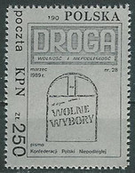 Poland SOLIDARITY (S042): KPN DROGA Press - Solidarnosc-Vignetten