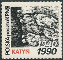 Poland SOLIDARITY (S043): KPN Katyn (2) - Solidarnosc Labels