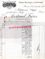 42 - ROANNE - FACTURE TISSAGE MECANIQUE COTONNADES- BERTAUD FRERES- 15 RUE SOUS PREFECTURE-1933 TISSAGE - Textile & Clothing